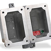 Соединительная коробка/коробка устройства: тупиковая, 2 группы, (1) кабельные вводы 3/4 дюйма с внутренней резьбой NPT (PN# FXB-8)