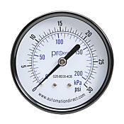 Механический манометр: от 0 до 30 фунтов на кв. дюйм изб./от 0 до 200 кПа (PN# G25-BD30-4CB)