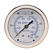 Механический манометр: от 0 до 100 фунтов на кв. дюйм изб./от 0 до 700 кПа (PN# G25-SL100-4CS)