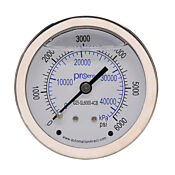Механический манометр: от 0 до 6000 фунтов на кв. дюйм изб./от 0 до 42000 кПа (PN# G25-SL6000-4CB)