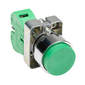 Кнопка 22 мм: без фиксации, зеленая, IP65 (PN# GCX1112)