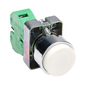 Кнопка 22 мм: без фиксации, белая, IP65 (PN# GCX1115)
