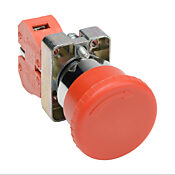Кнопка аварийного останова 22 мм: поворачивается, чтобы отпустить, красная, IP65 (PN# GCX1131)