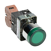 Кнопка 22 мм: нажать ВКЛ. - нажать ВЫКЛ., зеленая, IP65 (PN# GCX1192-24L)