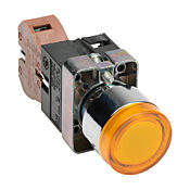 Кнопка 22 мм: нажать ВКЛ. - нажать ВЫКЛ., желтая, IP65 (PN# GCX1193-24L)