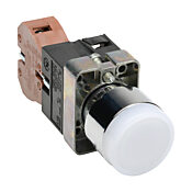 Кнопка 22 мм: нажать ВКЛ. - нажать ВЫКЛ., белая, IP65 (PN# GCX1196-24L)