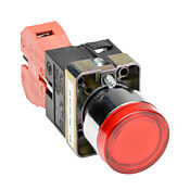 Кнопка 22 мм: без фиксации, красная, IP65 (PN# GCX1201-24)