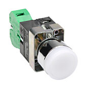 Кнопка 22 мм: без фиксации, белая, IP65 (PN# GCX1206-24)