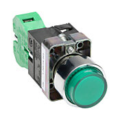 Кнопка 22 мм: без фиксации, зеленая, IP65 (PN# GCX1212-120L)