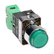 Кнопка 22 мм: без фиксации, зеленая, IP65 (PN# GCX1212-24)