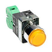 Кнопка 22 мм: без фиксации, желтая, IP65 (PN# GCX1213-24L)