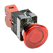 Кнопка 22 мм: без фиксации, красная, IP65 (PN# GCX1221-24)