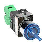 Селекторный переключатель: с пружинным возвратом справа, 22 мм, 2-позиционный, ручка управления (PN# GCX1244-24L)