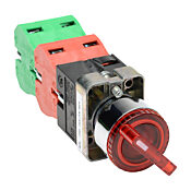 Селекторный переключатель: фиксированный, 22 мм, 3-позиционный, кнопочный (PN# GCX1261-120)