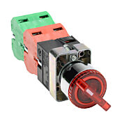 Селекторный переключатель: фиксированный, 22 мм, 3-позиционный, кнопочный (PN# GCX1261-120L)