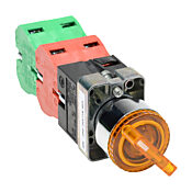 Селекторный переключатель: фиксированный, 22 мм, 3-позиционный, кнопочный (PN# GCX1263-120)