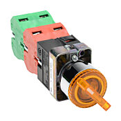 Селекторный переключатель: фиксированный, 22 мм, 3-позиционный, кнопочный (PN# GCX1263-120L)