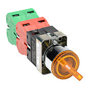 Селекторный переключатель: фиксированный, 22 мм, 3-позиционный, кнопочный (PN# GCX1263-24L)