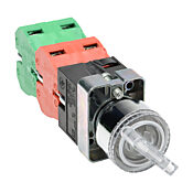 Селекторный переключатель: фиксированный, 22 мм, 3-позиционный, кнопочный (PN# GCX1265-120L)