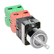 Селекторный переключатель: фиксированный, 22 мм, 3-позиционный, кнопочный (PN# GCX1265-24L)