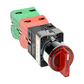 Селекторный переключатель: с пружинным возвратом в центр, 22 мм, 3-позиционный, рукоятка (PN# GCX1281-120)