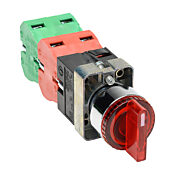 Селекторный переключатель: с пружинным возвратом в центр, 22 мм, 3-позиционный, рукоятка (PN# GCX1281-120L)