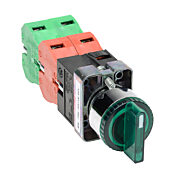 Селекторный переключатель: с пружинным возвратом в центр, 22 мм, 3-позиционный, рукоятка (PN# GCX1282-120)