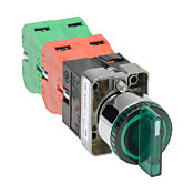 Селекторный переключатель: с пружинным возвратом в центр, 22 мм, 3-позиционный, рукоятка (PN# GCX1282-120L)