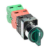 Селекторный переключатель: с пружинным возвратом в центр, 22 мм, 3-позиционный, рукоятка (PN# GCX1282-24L)