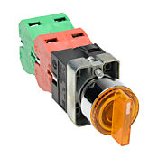 Селекторный переключатель: с пружинным возвратом в центр, 22 мм, 3-позиционный, рукоятка (PN# GCX1283-120)