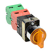 Селекторный переключатель: с пружинным возвратом в центр, 22 мм, 3-позиционный, рукоятка (PN# GCX1283-24)