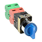 Селекторный переключатель: с пружинным возвратом в центр, 22 мм, 3-позиционный, рукоятка (PN# GCX1284-120L)