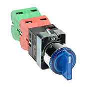 Селекторный переключатель: с пружинным возвратом в центр, 22 мм, 3-позиционный, рукоятка (PN# GCX1284-24L)