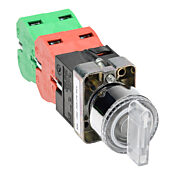 Селекторный переключатель: с пружинным возвратом в центр, 22 мм, 3-позиционный, рукоятка (PN# GCX1285-120)