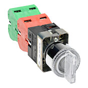 Селекторный переключатель: с пружинным возвратом в центр, 22 мм, 3-позиционный, рукоятка (PN# GCX1285-24)