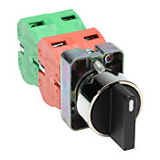 Селекторный переключатель: с пружинным возвратом в центр, 22 мм, 3-позиционный, рукоятка (PN# GCX1330-22)