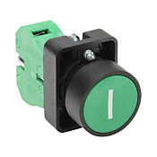 Кнопка 22 мм: без фиксации, зеленая, IP65 (PN# GCX3107)