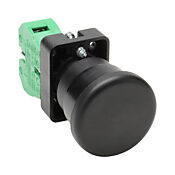 Кнопка 22 мм: без фиксации, черная, IP65 (PN# GCX3134)