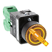 Селекторный переключатель: пружинный возврат справа, 22 мм, 2-позиционный, ручка управления (PN# GCX3243-24)