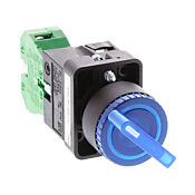 Селекторный переключатель: пружинный возврат справа, 22 мм, 2-позиционный, ручка управления (PN# GCX3244-120L)