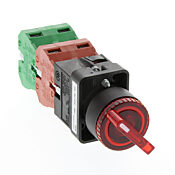 Селекторный переключатель: фиксированный, 22 мм, 3-позиционный, ручка управления (PN# GCX3261-24)