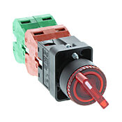 Селекторный переключатель: фиксированный, 22 мм, 3-позиционный, рукоятка (PN# GCX3261-24L)