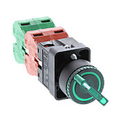 Селекторный переключатель: фиксированный, 22 мм, 3-позиционный, кнопочный (PN# GCX3262-120L)