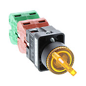 Селекторный переключатель: фиксированный, 22 мм, 3-позиционный, кнопочный (PN# GCX3263-24L)