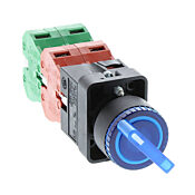 Селекторный переключатель: фиксированный, 22 мм, 3-позиционный, кнопочный (PN# GCX3264-120L)