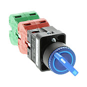 Селекторный переключатель: фиксированный, 22 мм, 3-позиционный, кнопочный (PN# GCX3264-24L)