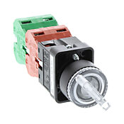 Селекторный переключатель: фиксированный, 22 мм, 3-позиционный, кнопочный (PN# GCX3265-120L)