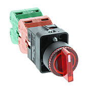 Селекторный переключатель: с пружинным возвратом в центр, 22 мм, 3-позиционный, рукоятка (PN# GCX3281-120)