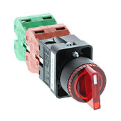 Селекторный переключатель: с пружинным возвратом в центр, 22 мм, 3-позиционный, рукоятка (PN# GCX3281-120L)