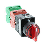 Селекторный переключатель: с пружинным возвратом в центр, 22 мм, 3-позиционный, рукоятка (PN# GCX3281-24L)